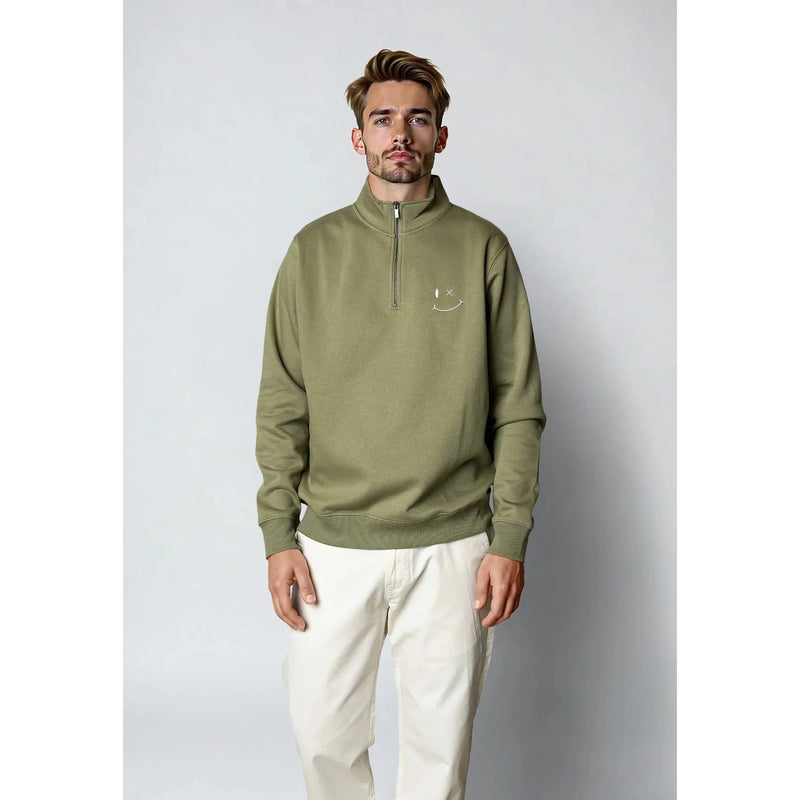 Clean Cut Copenhagen Patrick half-Zip Dusty Green