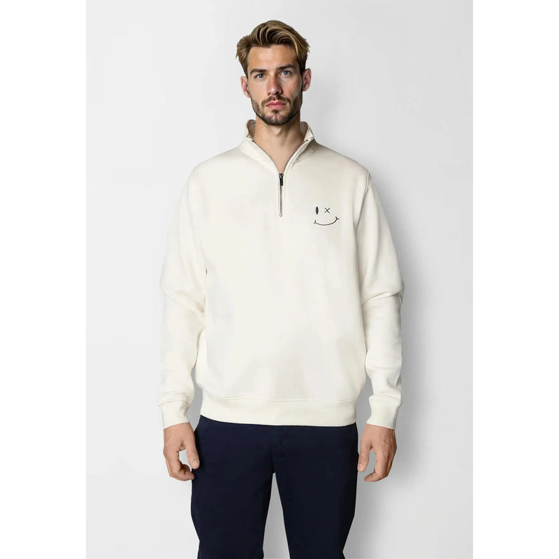 Clean Cut Copenhagen Patrick Half-Zip Ecru