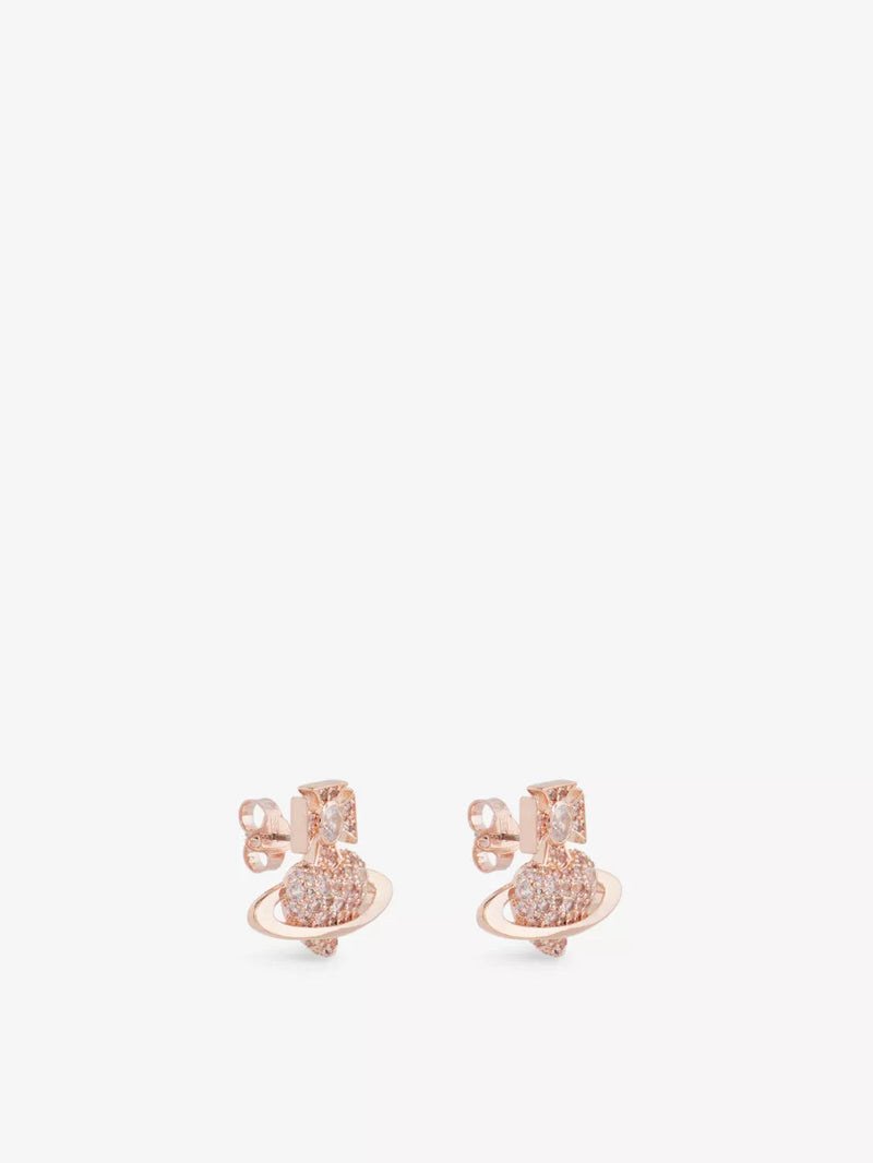 Agnatha Heart Earrings Pink Gold