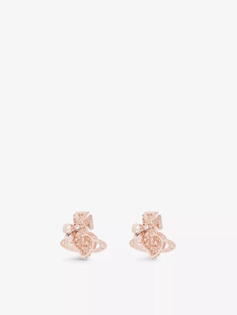 Agnatha Heart Earrings Pink Gold