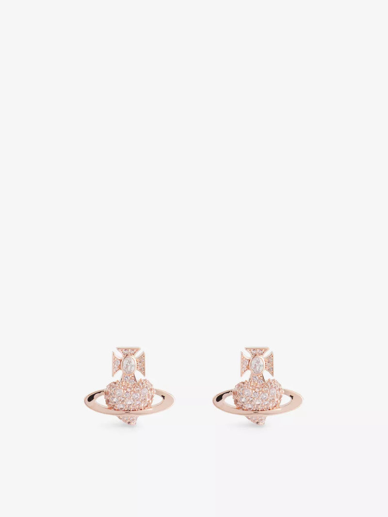 Agnatha Heart Earrings Pink Gold