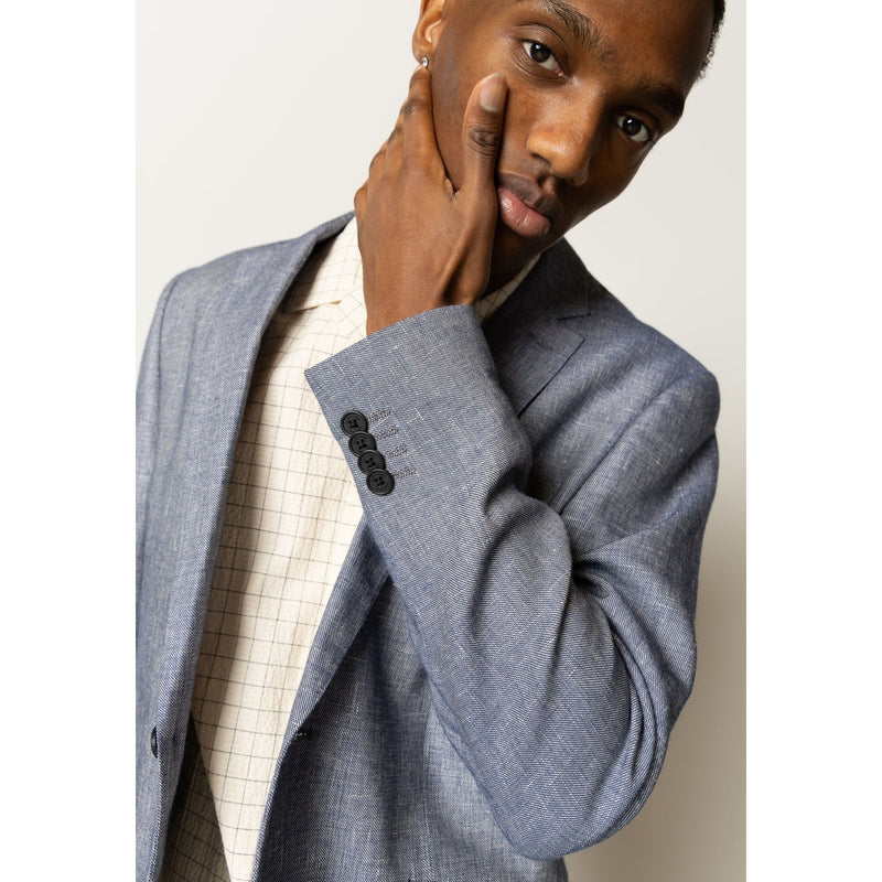 Clean Cut Copenhagen Roman Linen Blazer Navy
