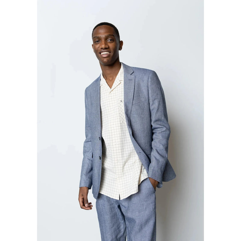Clean Cut Copenhagen Roman Linen Blazer Navy