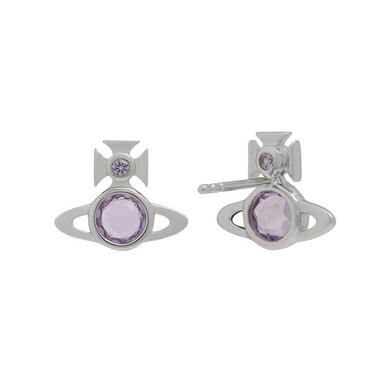 Heather Stud Earrings Platinum/Lavender