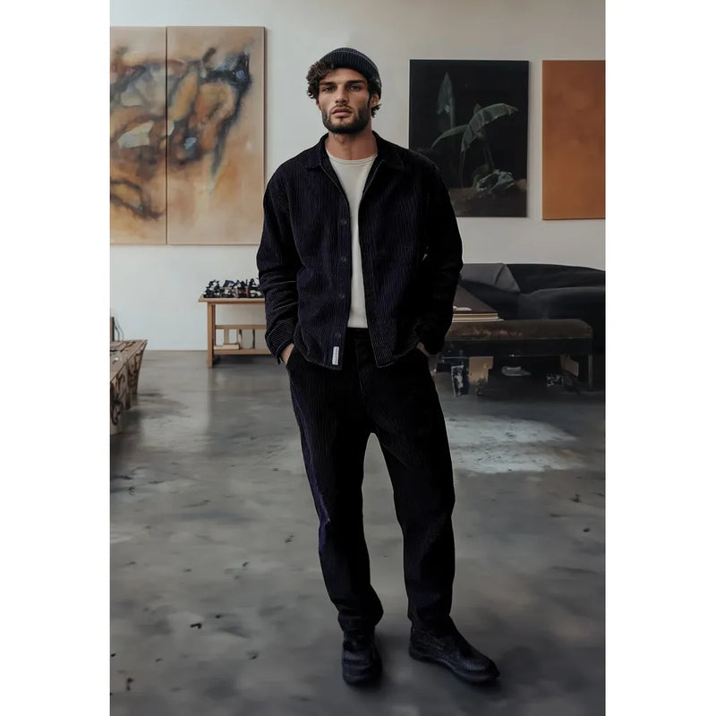 Silas Corduroy Overshirt Navy