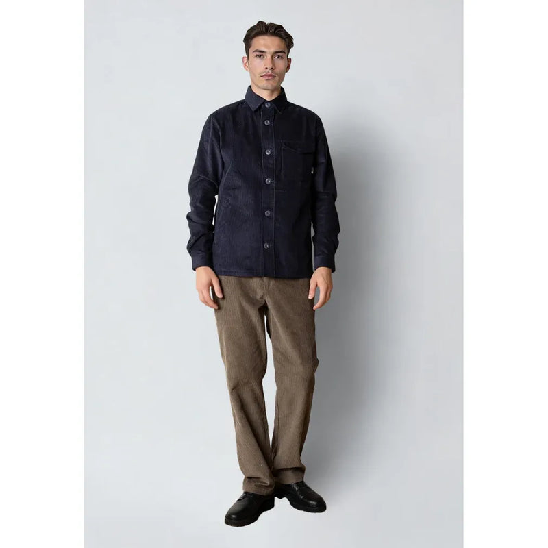 Silas Corduroy Overshirt Navy