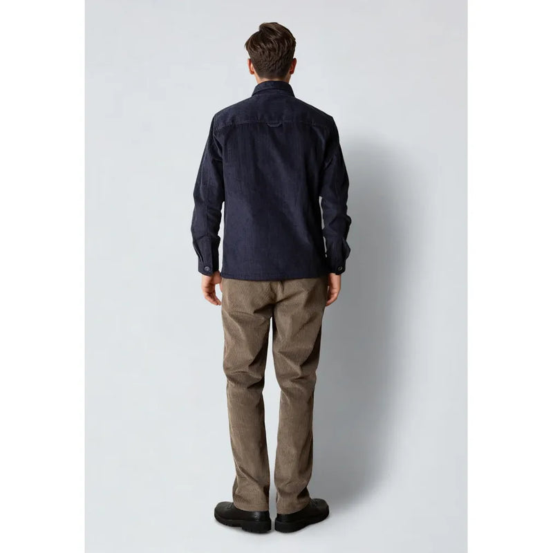 Silas Corduroy Overshirt Navy