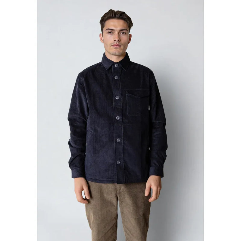 Silas Corduroy Overshirt Navy