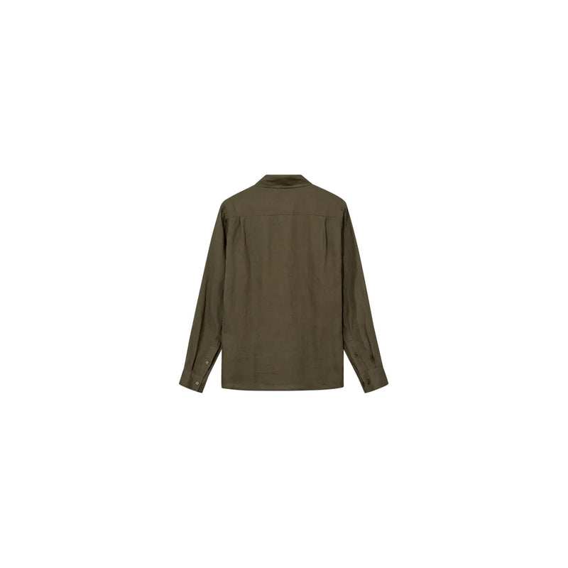 Mos Mosh MMGTheo Linen Shirt Olive