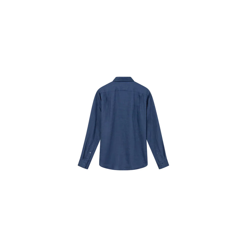 Mos Mosh Theo Linen Shirt Indigo