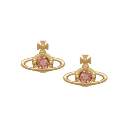 Nano Solitaire Stud Earrings Gold/Rose