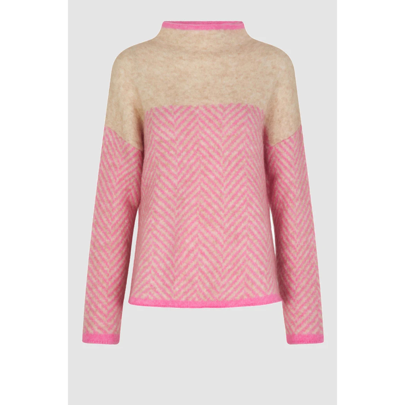 Herrin Stripe Knit Pink/Cream