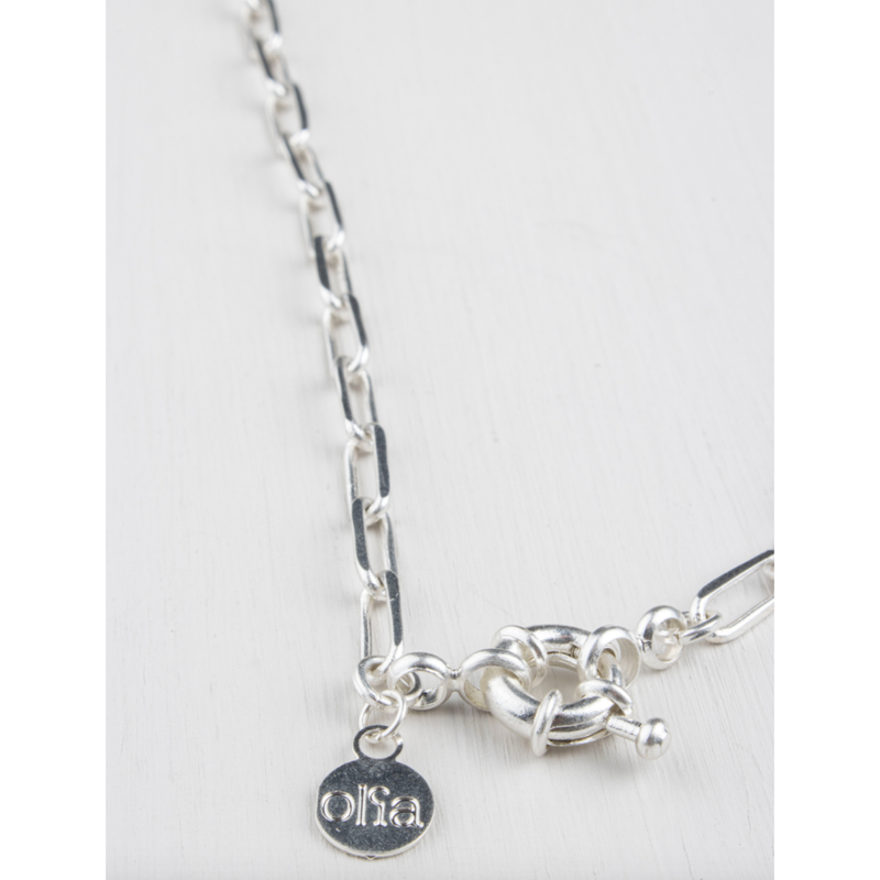 Hannah Paperlink Necklace Silver Plated