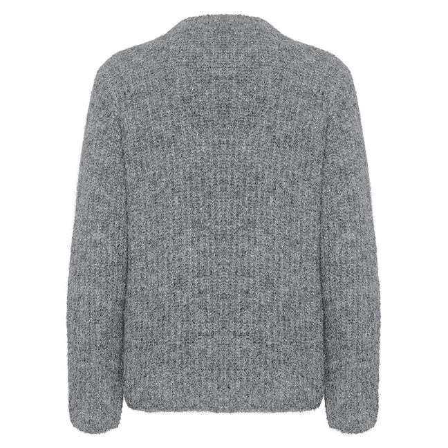 Meena Knit Pullover Grey Melange - AgathaBoutiqueLtd