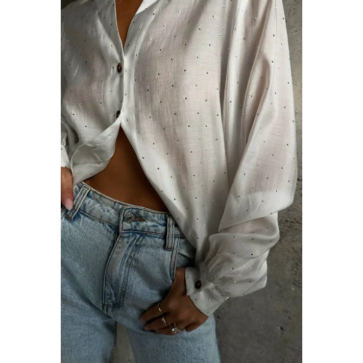 Stud Miley Shirt White