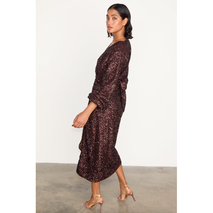 Sequin Vienna Dress Chocolate