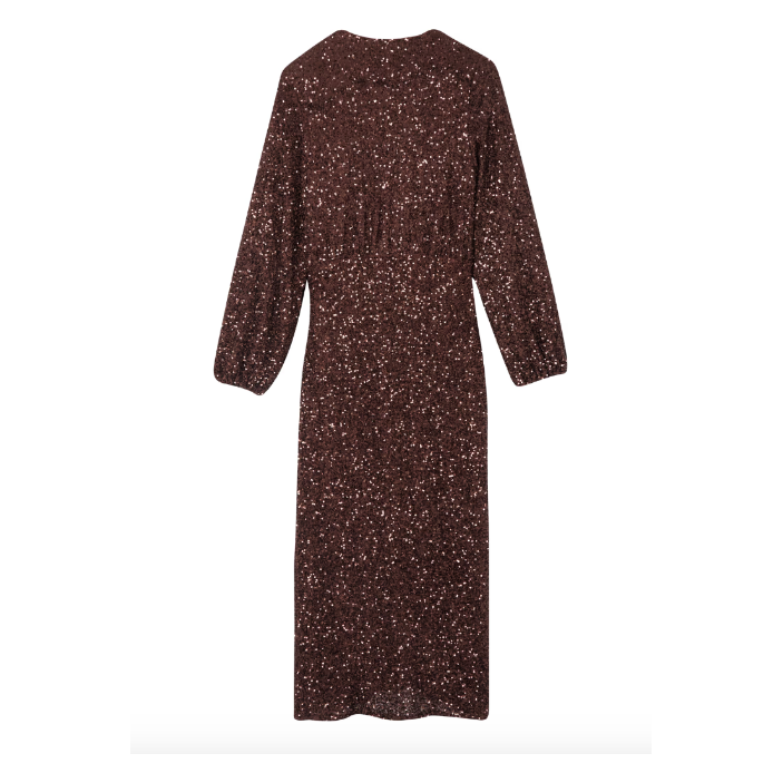 Sequin Vienna Dress Chocolate