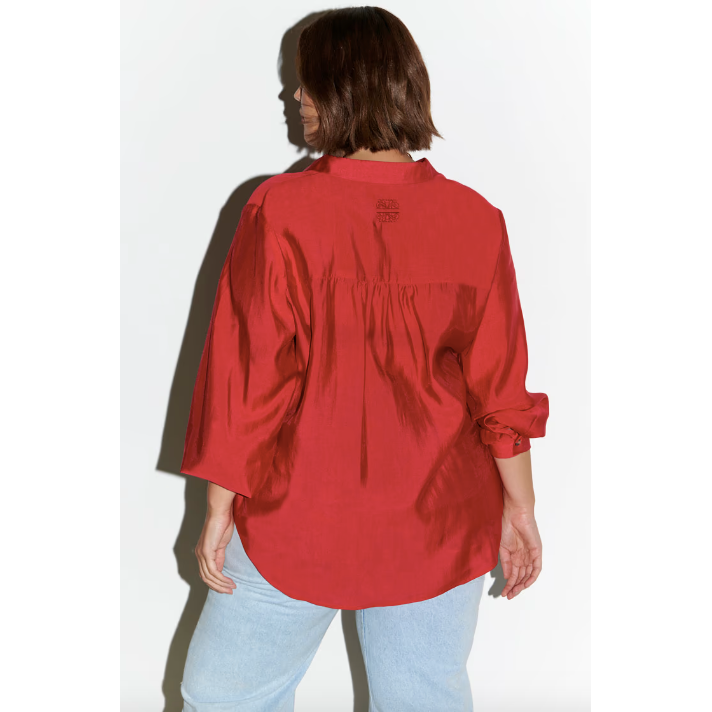 Miley Button Shirt Red