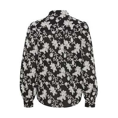 IRROSELLA Floral Shirt Black/White