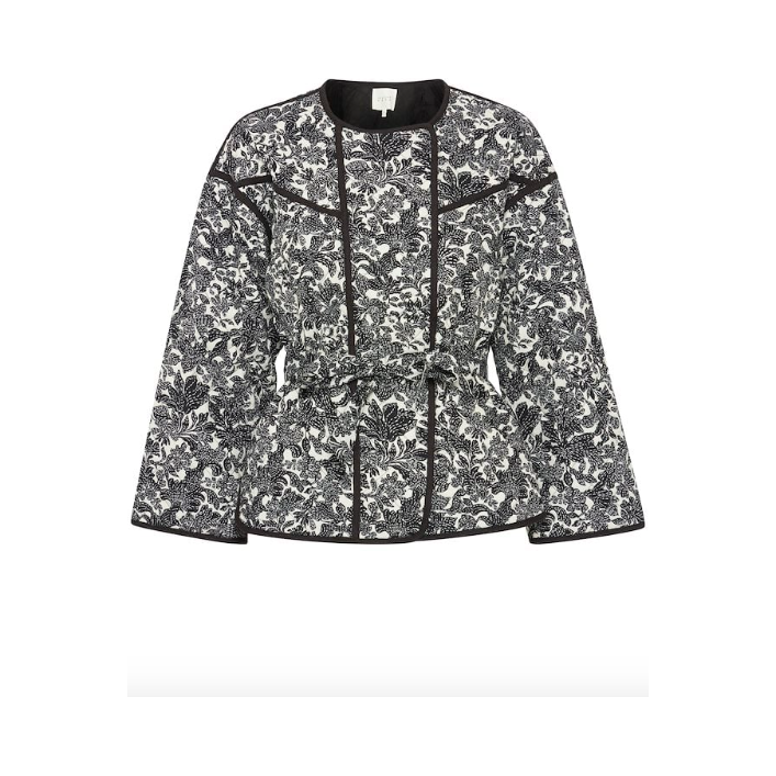 IRFLEUR Floral Jacket Black/White