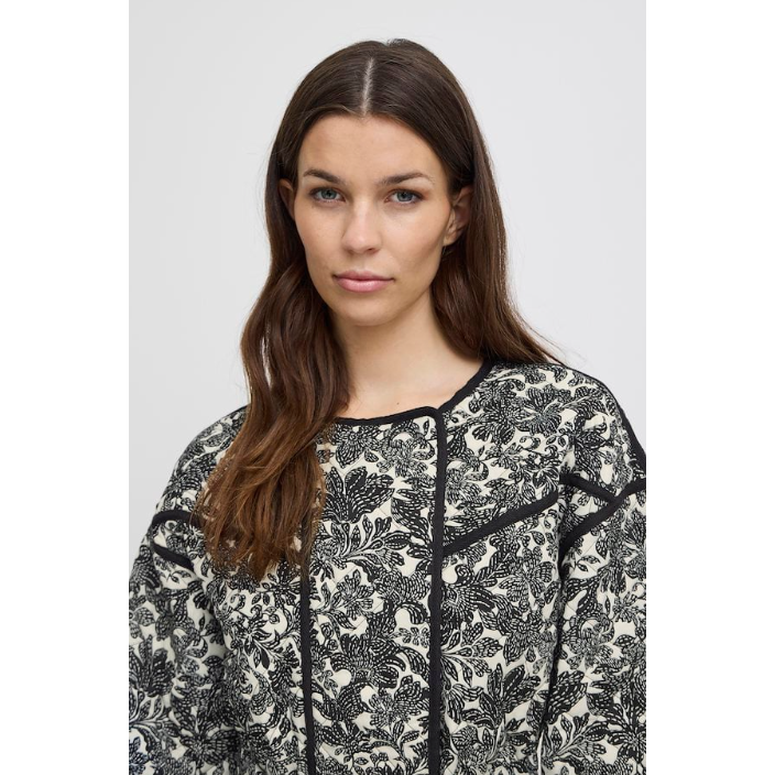 IRFLEUR Floral Jacket Black/White