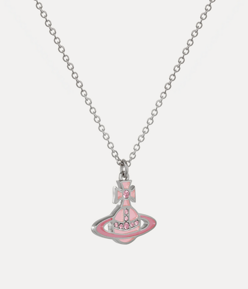 Concetta Bas Relief Pendant Platinum/Pink