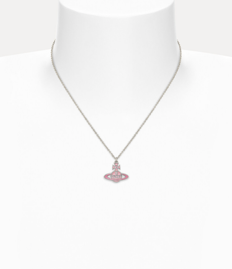 Concetta Bas Relief Pendant Platinum/Pink