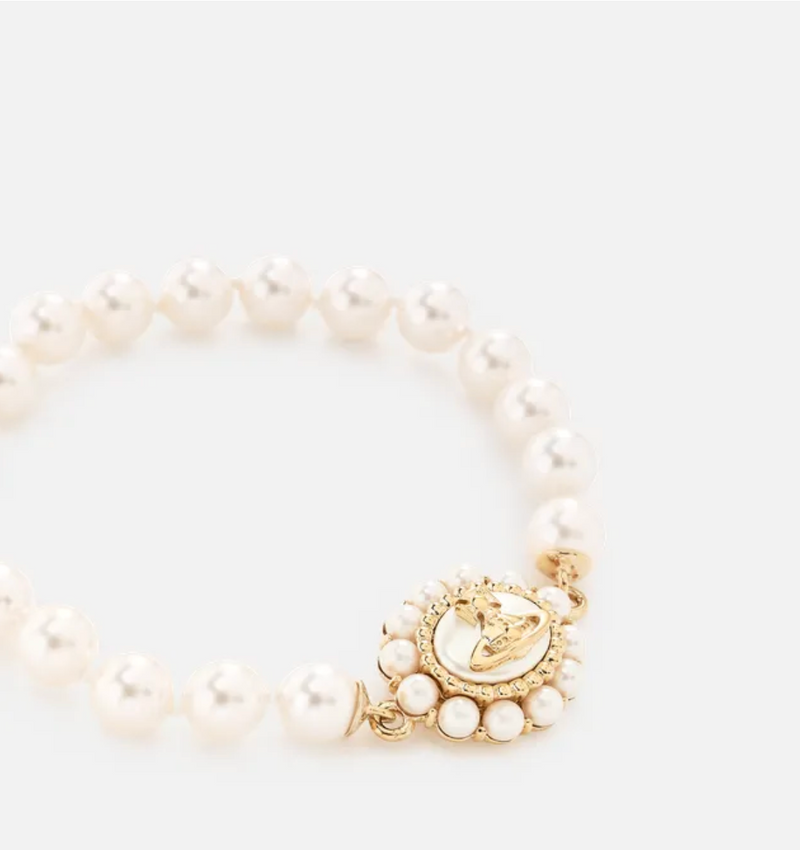 Amaya Large Pearl Bracelet Gold / Creamrose Pearl