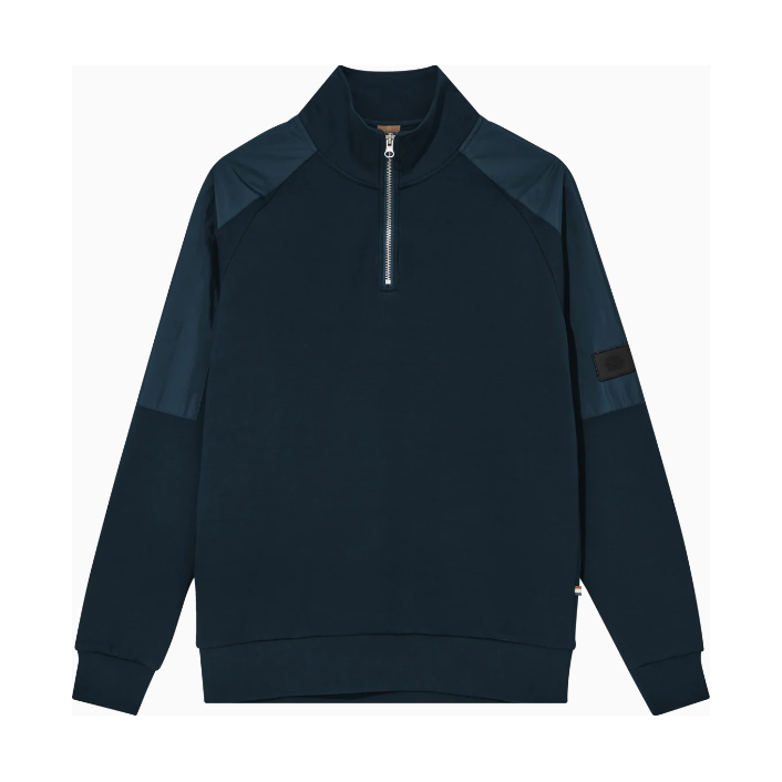 Mos Mosh Jayson Zip Sweat Navy