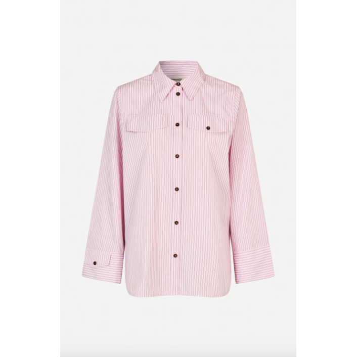 Miria Cotton Shirt Lilac Stripe