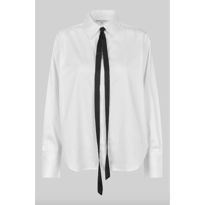 Daney Bow Detail Shirt White