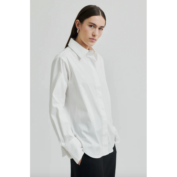 Daney Bow Detail Shirt White