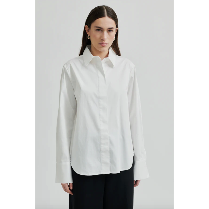 Daney Bow Detail Shirt White