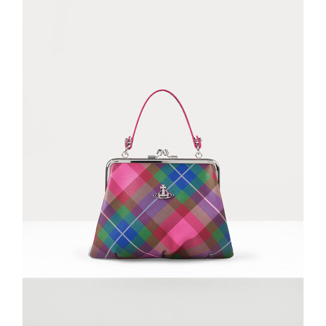 Granny Frame Purse Candy Tartan