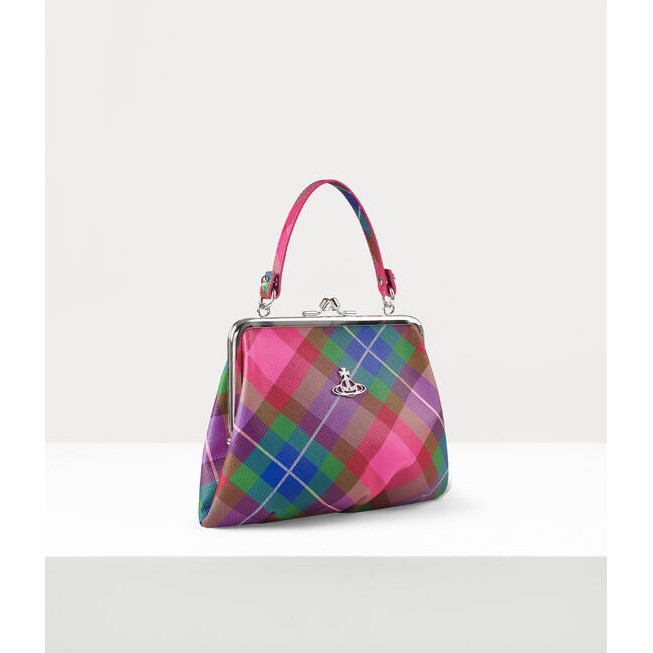 Granny Frame Purse Candy Tartan