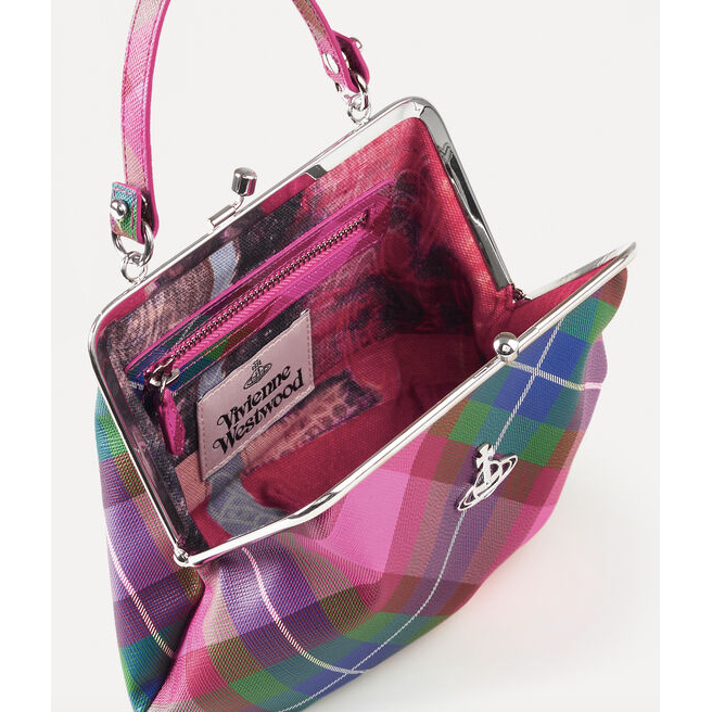 Granny Frame Purse Candy Tartan