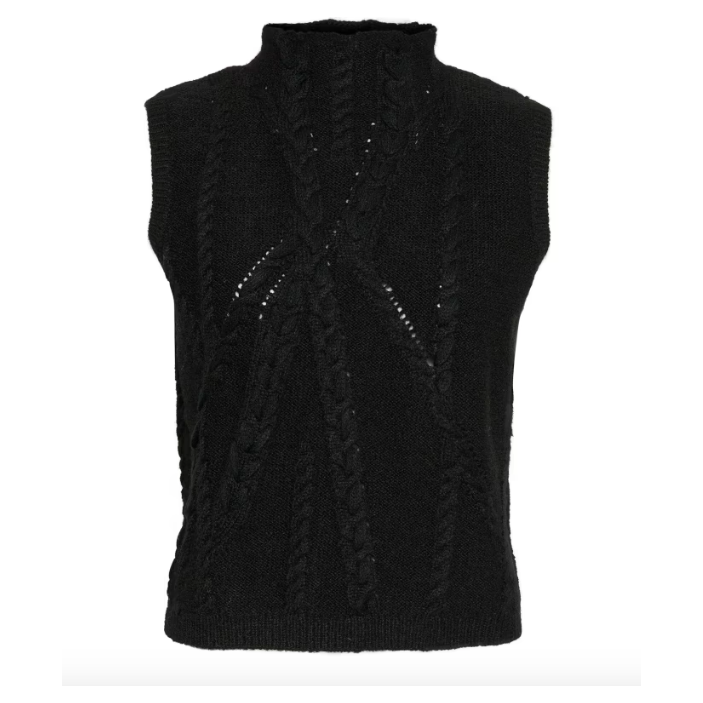 Sola Knit Vest Black