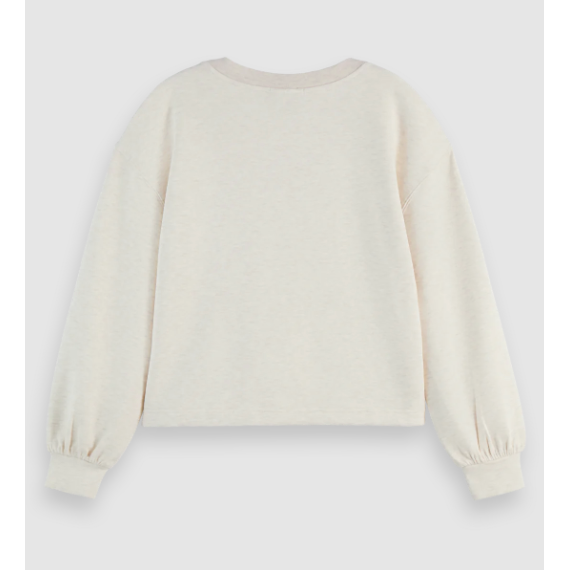 V-Neck Modal Sweatshirt Ecru