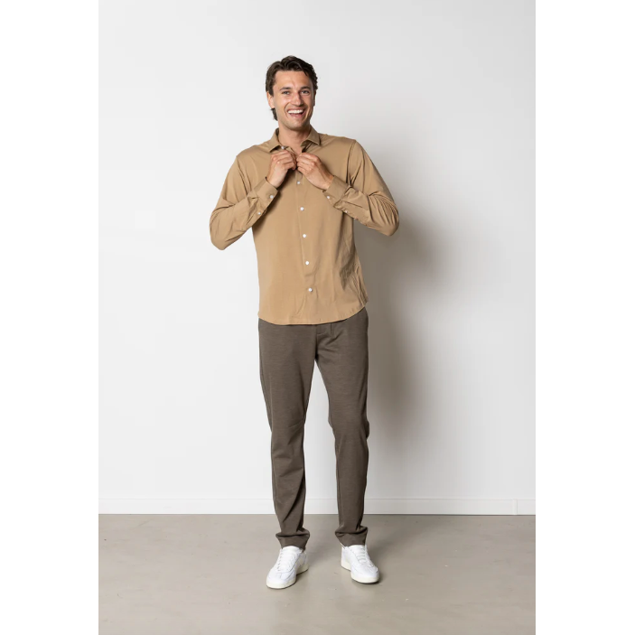 Clean Cut Copenhagen Stretch Shirt Sand
