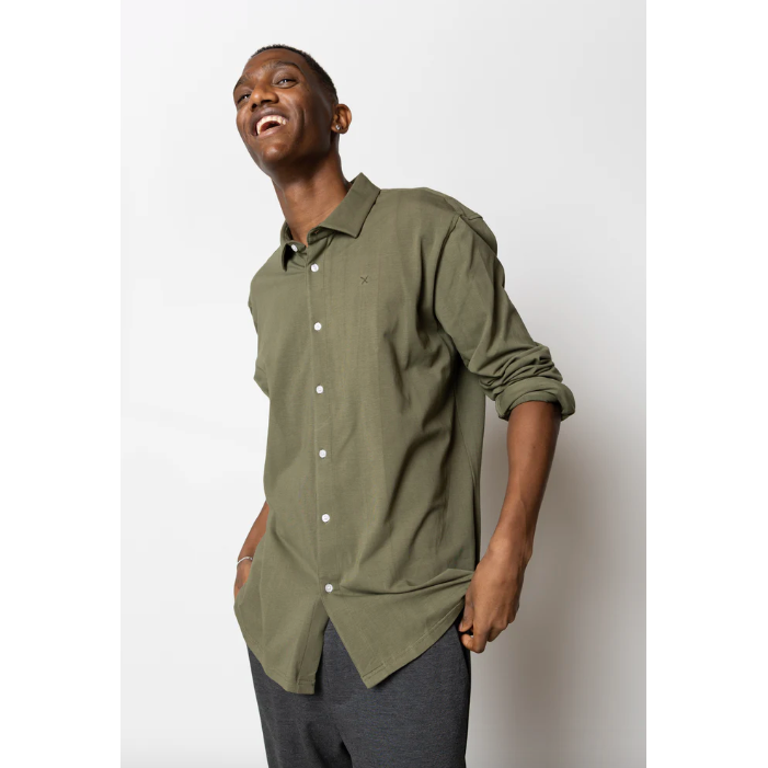 Clean Cut Copenhagen Stretch Shirt Army