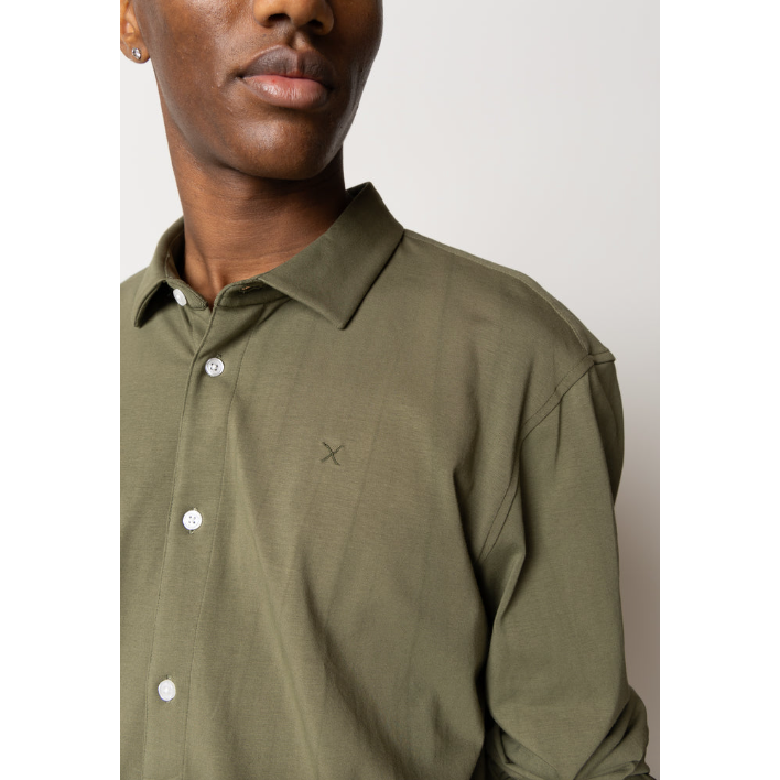 Clean Cut Copenhagen Stretch Shirt Army