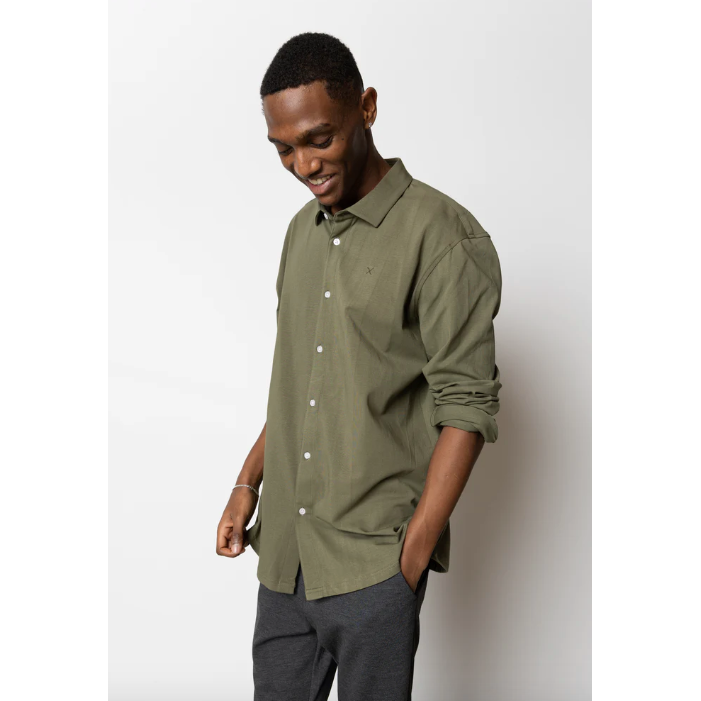 Clean Cut Copenhagen Stretch Shirt Army