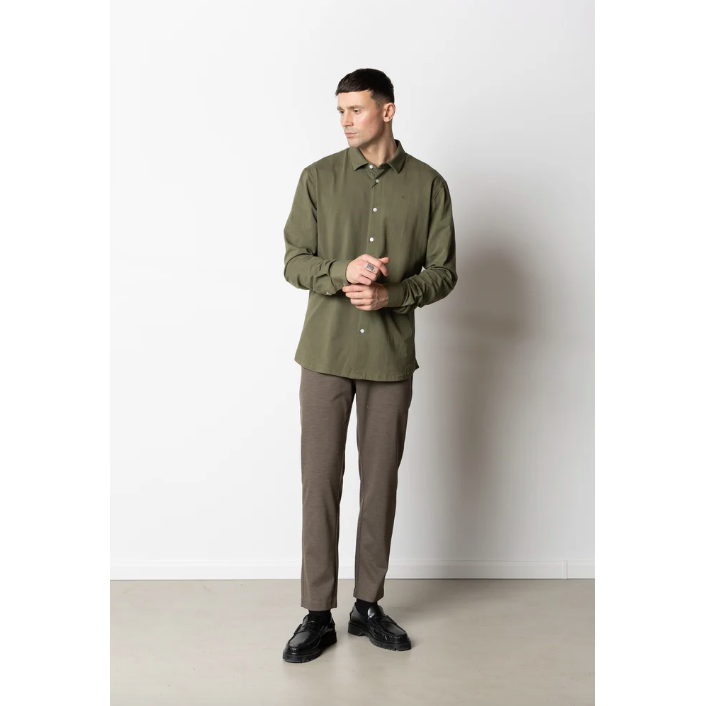 Clean Cut Copenhagen Stretch Shirt Army