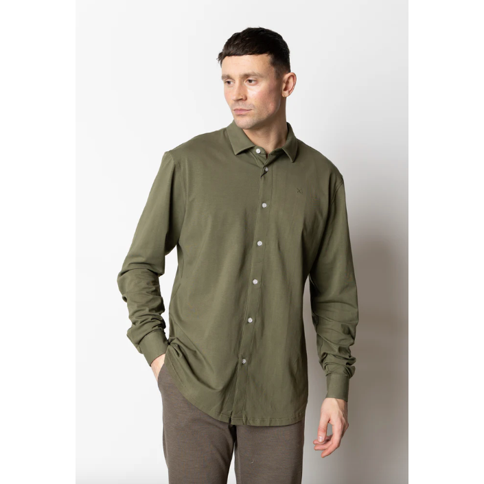 Clean Cut Copenhagen Stretch Shirt Army