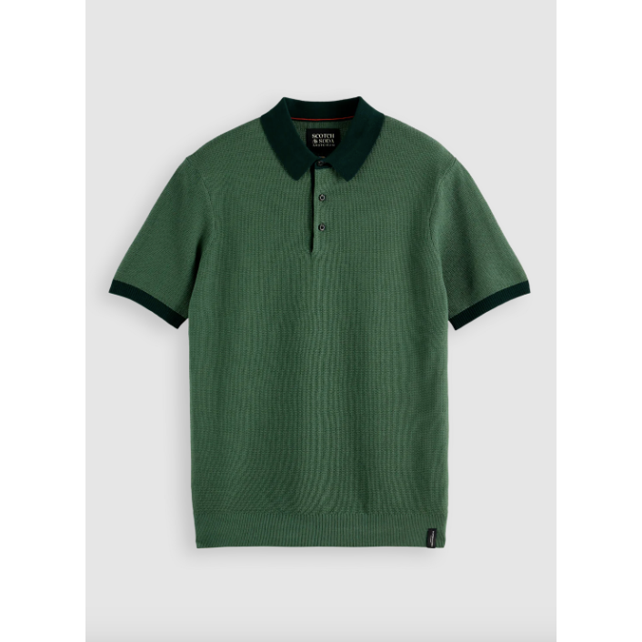 Scotch & Soda Solid Polo Green