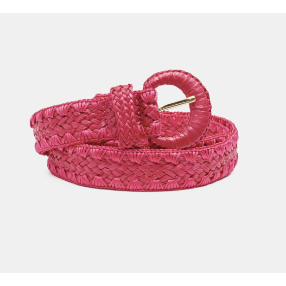 Raffia Belt Pink