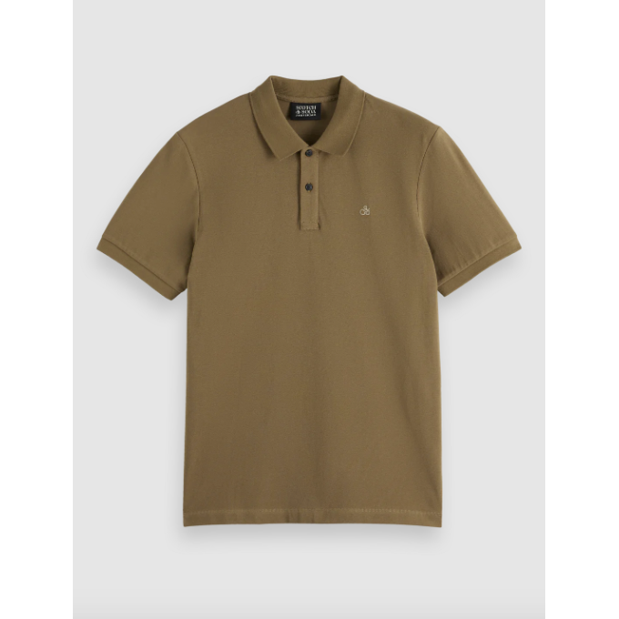 Scotch & Soda Pique Polo Brown