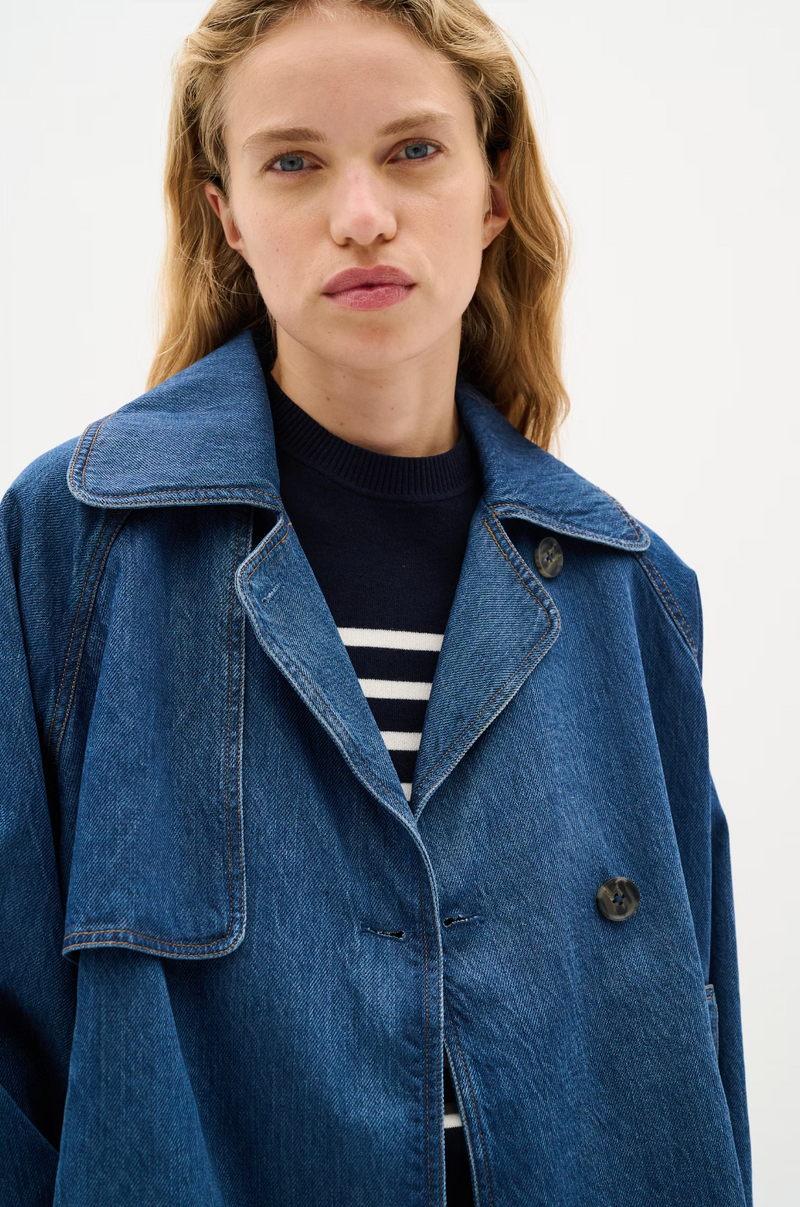 MableIW Minona Short Denim Coat Blue