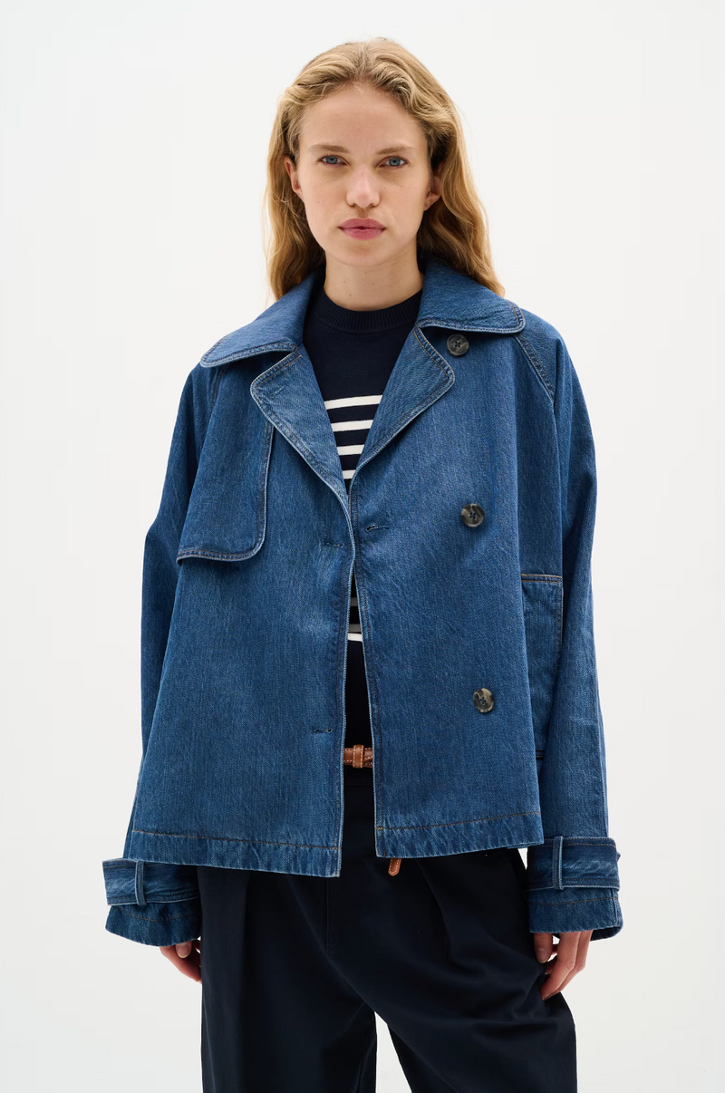 MableIW Minona Short Denim Coat Blue