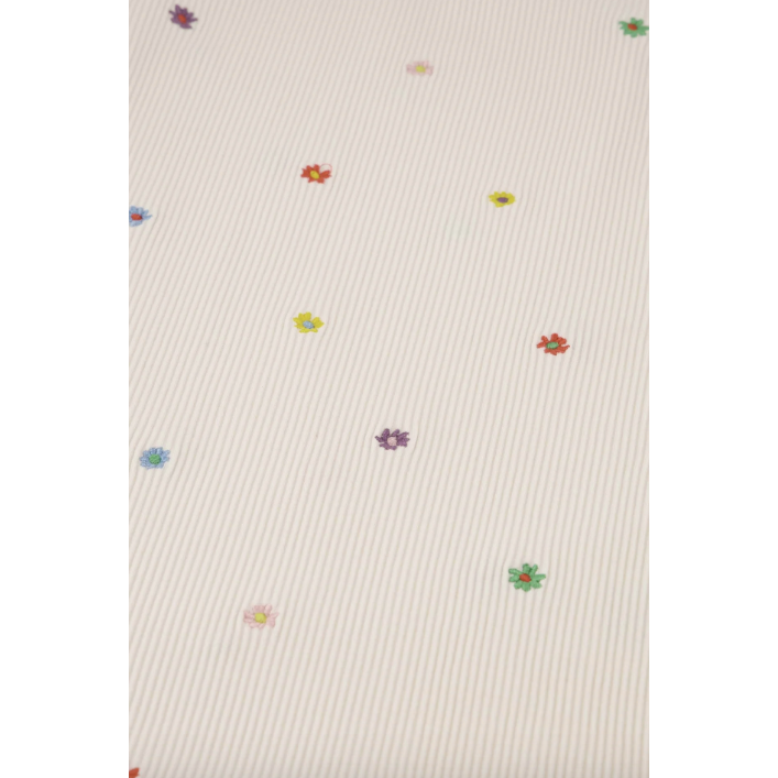 Tanja Jersey Embroidered Vest Top Off White